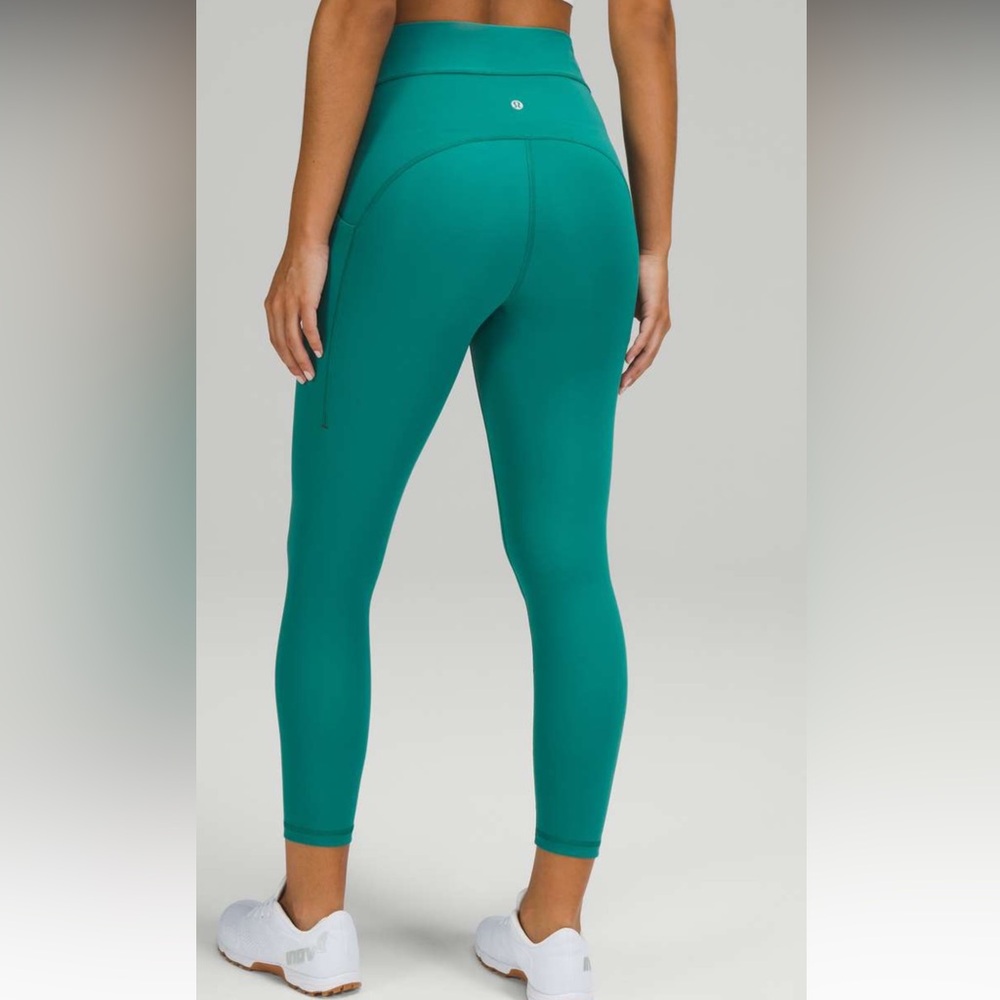 Lululemon Teal Power Thru High-Rise Leggings